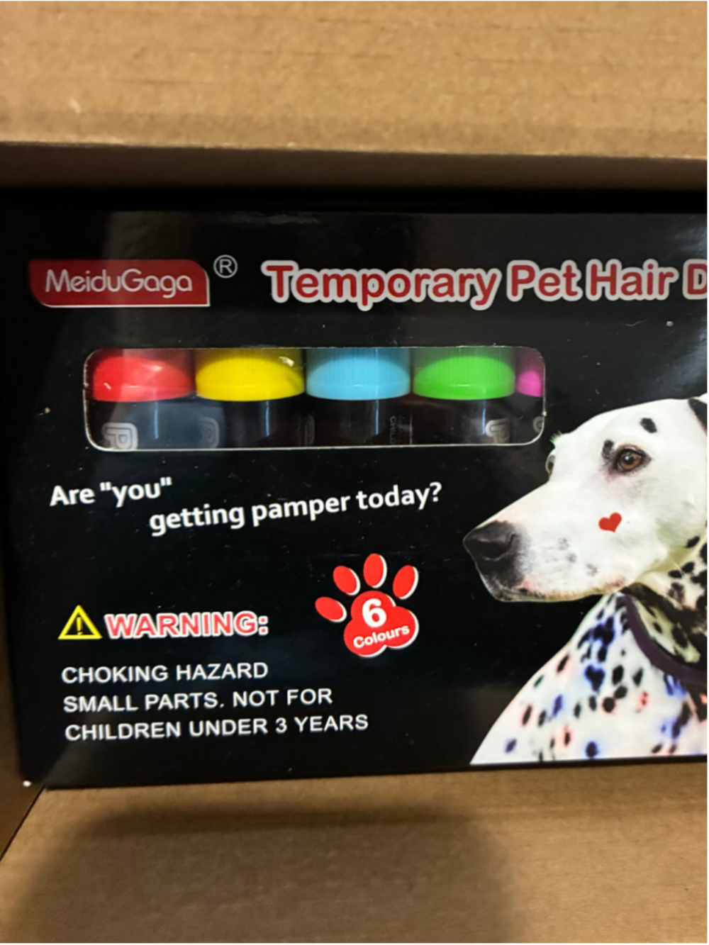 MeiduGaga Pet Grooming Temporary Hair Dye Set, One Size, Multicolor
